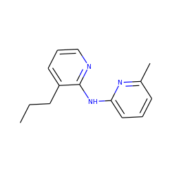 CCCc1cccnc1Nc1cccc(C)n1 ZINC000028527597