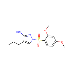 CCCc1cn(S(=O)(=O)c2ccc(OC)cc2OC)nc1N ZINC000000612596