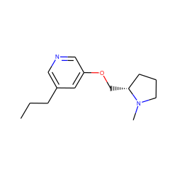 CCCc1cncc(OC[C@@H]2CCCN2C)c1 ZINC000026571793