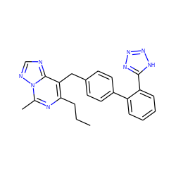 CCCc1nc(C)n2ncnc2c1Cc1ccc(-c2ccccc2-c2nnn[nH]2)cc1 ZINC000003786590