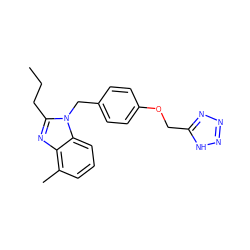 CCCc1nc2c(C)cccc2n1Cc1ccc(OCc2nnn[nH]2)cc1 ZINC000045245612