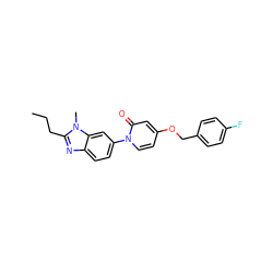 CCCc1nc2ccc(-n3ccc(OCc4ccc(F)cc4)cc3=O)cc2n1C ZINC000223507606