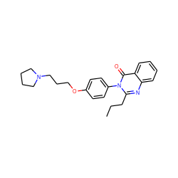 CCCc1nc2ccccc2c(=O)n1-c1ccc(OCCCN2CCCC2)cc1 ZINC000040917241