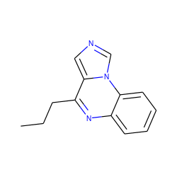 CCCc1nc2ccccc2n2cncc12 ZINC000026572421