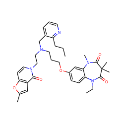 CCCc1ncccc1CN(CCCOc1ccc2c(c1)N(C)C(=O)C(C)(C)C(=O)N2CC)CCn1ccc2oc(C)cc2c1=O ZINC000139601568