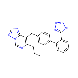 CCCc1ncn2ncnc2c1Cc1ccc(-c2ccccc2-c2nnn[nH]2)cc1 ZINC000013737995