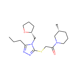 CCCc1nnc(SCC(=O)N2CCC[C@@H](C)C2)n1C[C@H]1CCCO1 ZINC000001355892