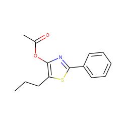 CCCc1sc(-c2ccccc2)nc1OC(C)=O ZINC000013822613