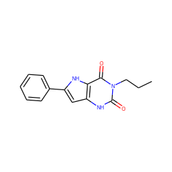 CCCn1c(=O)[nH]c2cc(-c3ccccc3)[nH]c2c1=O ZINC000012405593