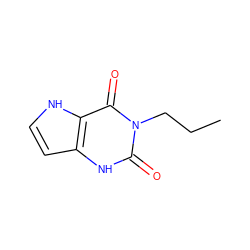 CCCn1c(=O)[nH]c2cc[nH]c2c1=O ZINC000012405586