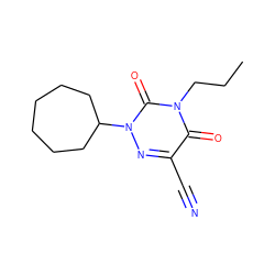 CCCn1c(=O)c(C#N)nn(C2CCCCCC2)c1=O ZINC000049020486