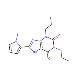 CCCn1c(=O)c2[nH]c(-c3cccn3C)nc2n(CCC)c1=O ZINC000012405314