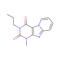 CCCn1c(=O)c2c(nc3ccccn32)n(C)c1=O ZINC000013475112