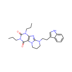 CCCn1c(=O)c2c(nc3n2CCCN3CCc2c[nH]c3ccccc23)n(CCC)c1=O ZINC000028872426