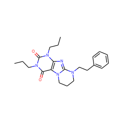 CCCn1c(=O)c2c(nc3n2CCCN3CCc2ccccc2)n(CCC)c1=O ZINC000013554888