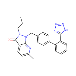 CCCn1c(=O)c2ccc(C)nc2n1Cc1ccc(-c2ccccc2-c2nnn[nH]2)cc1 ZINC000029051309