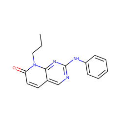 CCCn1c(=O)ccc2cnc(Nc3ccccc3)nc21 ZINC000013835424