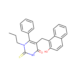 CCCn1c(-c2ccccc2)c(Cc2c(O)ccc3ccccc23)c(=O)[nH]c1=S ZINC000040952175