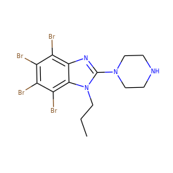 CCCn1c(N2CCNCC2)nc2c(Br)c(Br)c(Br)c(Br)c21 ZINC000143538562