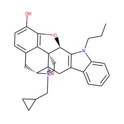 CCCn1c2c(c3ccccc31)C[C@@]1(O)[C@H]3Cc4ccc(O)c5c4[C@@]1(CCN3CC1CC1)[C@H]2O5 ZINC000028013818