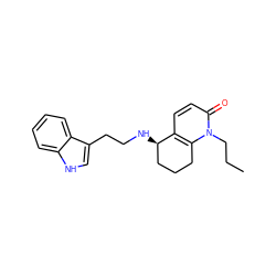 CCCn1c2c(ccc1=O)[C@H](NCCc1c[nH]c3ccccc13)CCC2 ZINC000013743265