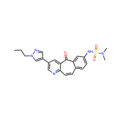 CCCn1cc(-c2cnc3ccc4ccc(NS(=O)(=O)N(C)C)cc4c(=O)c3c2)cn1 ZINC000072109311