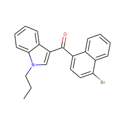 CCCn1cc(C(=O)c2ccc(Br)c3ccccc23)c2ccccc21 ZINC000095562572