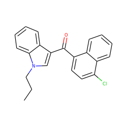 CCCn1cc(C(=O)c2ccc(Cl)c3ccccc23)c2ccccc21 ZINC000095559752