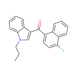 CCCn1cc(C(=O)c2ccc(F)c3ccccc23)c2ccccc21 ZINC000095563660