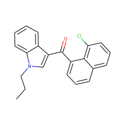 CCCn1cc(C(=O)c2cccc3cccc(Cl)c23)c2ccccc21 ZINC000095562332