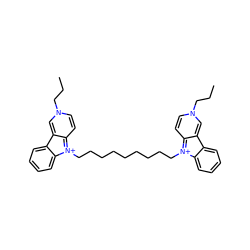 CCCn1ccc2[n+](CCCCCCCCC[n+]3c4ccn(CCC)cc-4c4ccccc43)c3ccccc3c-2c1 ZINC000473094719