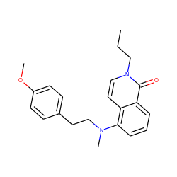 CCCn1ccc2c(N(C)CCc3ccc(OC)cc3)cccc2c1=O ZINC000169329897