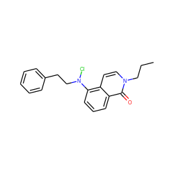 CCCn1ccc2c(N(Cl)CCc3ccccc3)cccc2c1=O ZINC000169329915