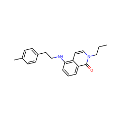 CCCn1ccc2c(NCCc3ccc(C)cc3)cccc2c1=O ZINC000169329895