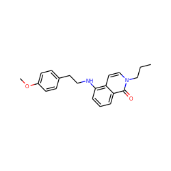 CCCn1ccc2c(NCCc3ccc(OC)cc3)cccc2c1=O ZINC000043127972