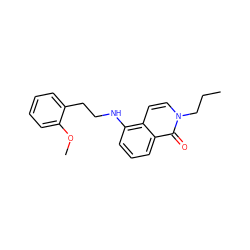 CCCn1ccc2c(NCCc3ccccc3OC)cccc2c1=O ZINC000169329893