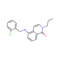 CCCn1ccc2c(NCc3ccccc3Cl)cccc2c1=O ZINC000139047436