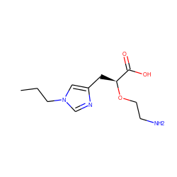 CCCn1cnc(C[C@H](OCCN)C(=O)O)c1 ZINC000045387306