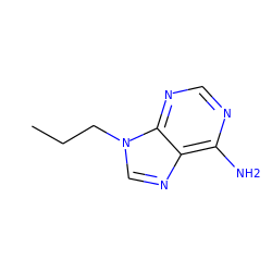 CCCn1cnc2c(N)ncnc21 ZINC000001690931