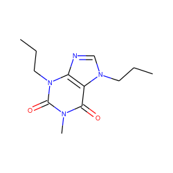 CCCn1cnc2c1c(=O)n(C)c(=O)n2CCC ZINC000012405454