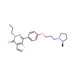 CCCn1nc(-c2ccc(OCCCN3CCC[C@H]3C)cc2)c2sccc2c1=O ZINC000072127586