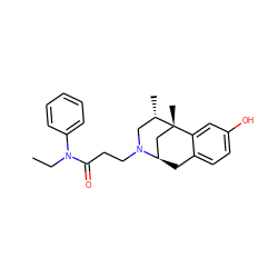 CCN(C(=O)CCN1C[C@H](C)[C@@]2(C)C[C@H]1Cc1ccc(O)cc12)c1ccccc1 ZINC000101365324