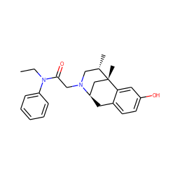 CCN(C(=O)CN1C[C@H](C)[C@@]2(C)C[C@H]1Cc1ccc(O)cc12)c1ccccc1 ZINC000101365348