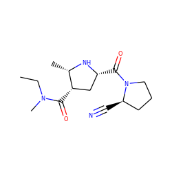 CCN(C)C(=O)[C@H]1C[C@@H](C(=O)N2CCC[C@H]2C#N)N[C@H]1C ZINC000028816305