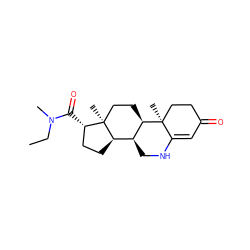 CCN(C)C(=O)[C@H]1CC[C@@H]2[C@@H]3CNC4=CC(=O)CC[C@]4(C)[C@@H]3CC[C@]12C ZINC000027438389