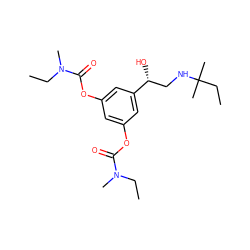 CCN(C)C(=O)Oc1cc(OC(=O)N(C)CC)cc([C@H](O)CNC(C)(C)CC)c1 ZINC001772599927