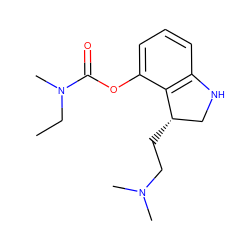 CCN(C)C(=O)Oc1cccc2c1[C@@H](CCN(C)C)CN2 ZINC000169331462