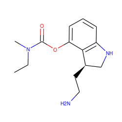 CCN(C)C(=O)Oc1cccc2c1[C@H](CCN)CN2 ZINC000095564598