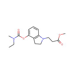 CCN(C)C(=O)Oc1cccc2c1CCN2CCC(=O)OC ZINC000095564596