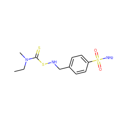 CCN(C)C(=S)SNCc1ccc(S(N)(=O)=O)cc1 ZINC000034717890